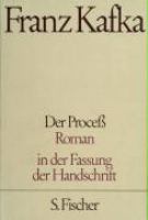 Der Process Roman  in Der Fassung Der Handschrift cover