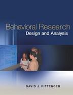 Behavioral Research Design and Analysis cover