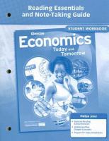 Economics: Today and Tomorrow,  Reading Essentials and Note-Taking Guide cover