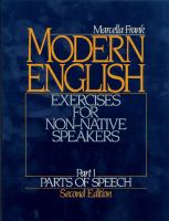 Modern English Exercises for Non-Native Speakers, Part 1  Parts of Speech cover