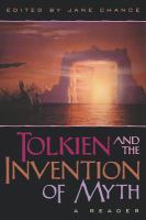Tolkien and the Invention of Myth : A Reader cover
