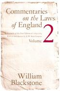 Commentaries on the Laws of England (volume2) cover