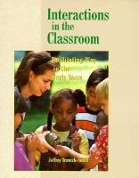 Interactions in the Classroom Facilitating Play in the Early Years cover