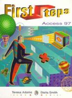 First Steps: Microsoft Access 97 cover
