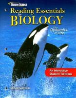 Glencoe Biology: The Dynamics of Life, Reading Essentials, Student Edition cover