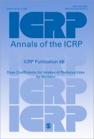 Icrp Publication 68 Dose Coefficients for Intakes of Radionuclides by Workers cover