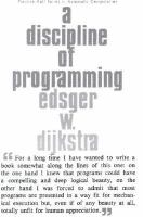 A Discipline of Programming cover