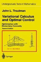 Variational Calculus and Optimal Control Optimization With Elementary Convexity cover