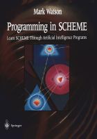 Programming in Scheme Learn Scheme Through Artificial Intelligence Programs cover