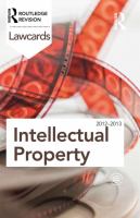 Intellectual property Lawcards 2012-2013 cover