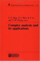 Complex Analysis and Its Applications cover