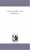 List of Post Offices in the United States  (volume2) cover