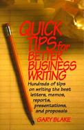 Quick Tips for Better Business Writing cover