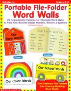 Portable File-Folder Word Walls 20 Reproducible Patterns for Tematic Word Walls to Help Kids Become Better Readers, Writers & Spellers cover