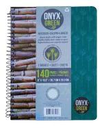 Onyx and Green 1 Subject Notebook Green cover