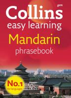 Easy Learning Mandarin Phrasebook cover
