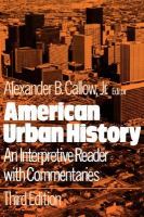 American Urban History An Interpretive Reader With Commentaries cover
