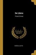 De Libris : Prose & Verse cover