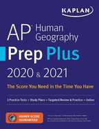 AP Human Geography Prep Plus 2020 And 2021 : 3 Practice Tests + Study Plans + Targeted Review and Practice + Online cover