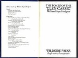 The Boats of the 'Glen Carrig cover
