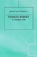 Frances Burney A Literary Life cover