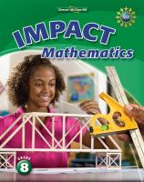 IMPACT Mathematics, Grade 8 Student Edition cover