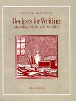 Recipes for Writing Motivation, Skills, and Activities cover