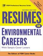 Resumes for Environmental Careers With Sample Cover Letters cover