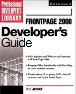 FrontPage 2000 Developer's Guide with CDROM cover