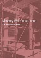 Masonry Wall Construction cover