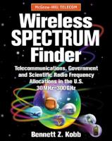 Wireless Spectrum Finder: Telecommunications, Government and Scientific Radio Frequency Allocations cover