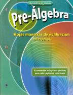 Pre-Álgebra (Pre-Algebra) - Hojas maestras de evaluación en español (Main sheets of evaluation in evaluation in Spanish) [Spanish Assessment Masters] cover