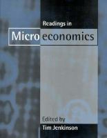 Readings in Microeconomics cover