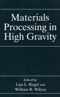 Materials Processing in High Gravity cover