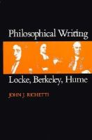 Philosophical Writing Locke, Berkeley, Hume cover