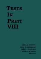 Tests in Print VIII cover