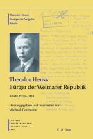 Bürger der Weimarer Republik : Briefe 1918-1933 cover