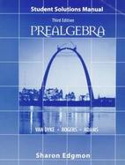 Prealgebra Student Solutions Manual cover