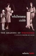 Whiteness Visible The Meaning of Whiteness in American Literature and Culture cover