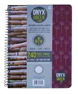 Onyx and Green 3 Subject Notebook - Burgundy cover