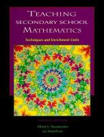 Teaching Secondary School Mathematics: Techniques and Enrichment Units cover