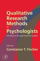 Qualitative Research Methods for Psychologists- Introduction through Empirical Studies cover
