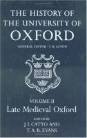 The History of the University of Oxford cover