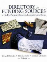 Directory of Funding Sources in HEalth, Physical Education, Recreation, and Dance cover