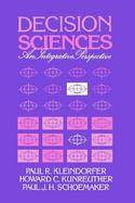 Decision Sciences An Integrative Perspective cover