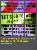 The New Penguin Dictionary of Modern Quotations cover