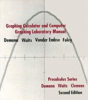Graphing Calculator and Computer Graphing Laboratory Manual to Accompany College Algebra and Trigono cover