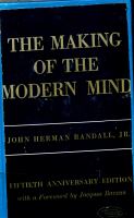 The Making of the Modern Mind: A Survey of the Intellectual Background of the Present Age cover