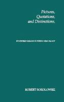 Pictures, Quotations, and Distinctions Fourteen Essays in Phenomenology cover