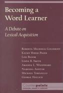 Becoming a Word Learner A Debate on Lexical Acquisition cover
